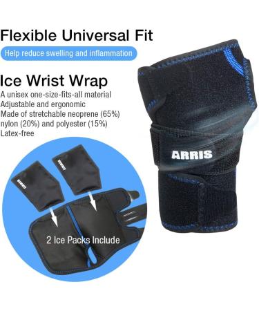 ARRIS Ice Pack for Wrist - 2 Wrist Wraps + 4 Gel Packs for Pain Relief - Buy Online on GoSupps.com