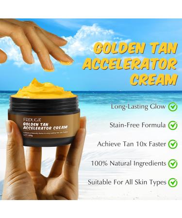 Sunbed Tanning Accelerator Sunbed Cream Effective in Sunbeds & Outdoor Sun Tan Accelerator for Sunbed Achieve a Natural Tan with Natural Ingredients (100g) - Buy Online on GoSupps.com