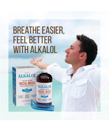 Alkalol Natural Nasal Wash with Menthol - 2 Piece Set | Soothing Relief | 1 Count - Buy Online on GoSupps.com