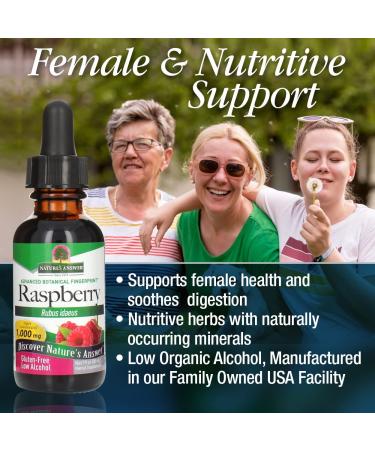 Nature's Answer Organic Raspberry Leaf Extract 1oz | Non-GMO, Kosher & Gluten-Free | Supports Health & Digestion - Buy Online on GoSupps.com