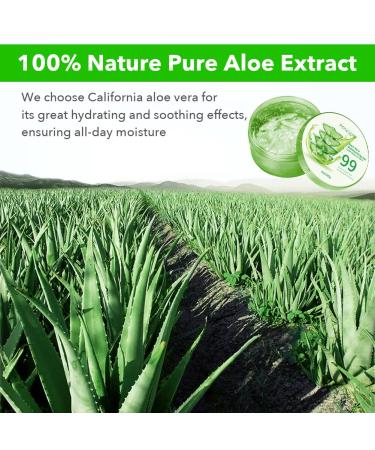 NAILKISS Aloe Vera Gel Organic Moisturizing Cream Soothing and Hydrating for Face Skin Hair & Sunburn Relief 100% Pure Aloe Gel for All Skin Types-300ml (10.1fl.oz) - Buy Online on GoSupps.com