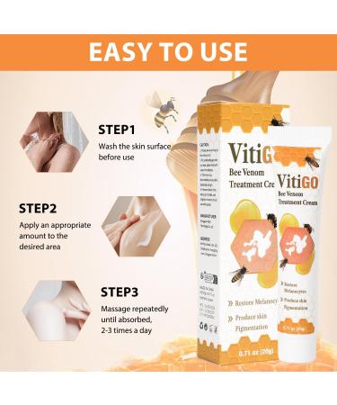Buy Vitiligo Bee Venom Treatment Cream - Natural Skin Cream for Vitiligo (3PCS) | Effective Topical Solution - Buy Online on GoSupps.com