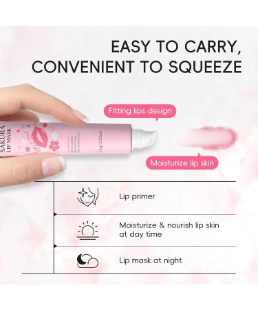 Cherry Blossom Lip Care Kit Lip Balm Sheet Mask & Tube Mask Set for Women & Girls Intensely Hydrating Moisturizing Repairing Dry Chapped Dark Lips & Reducing Lip Lines Day/Night Lip Treatment - Buy Online on GoSupps.com