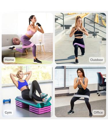 TheFitLife Resistance Exercise Bands for Women - Fabric Workout Bands for Booty Hip Glute Leg Thigh - Home Gym Fitness Loop Bands - Short Grey - Buy Online on GoSupps.com