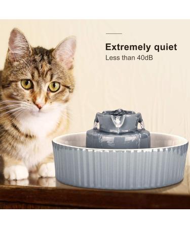 Porcelain Cat Water Fountain for Dogs & Cats | 3 Filters, 2 Pumps - Grey - Buy Online on GoSupps.com