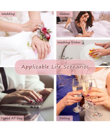 24Pcs Short Almond French Tips Press on False Nails - Nude Pink Fake Nails with Glue Stickers for Women - Reusable Ballerina Acrylic Full Cover Stick on Nails - Buy Online on GoSupps.com