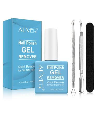 Gel Nail Polish Remover 15ml Gel Polish Remover Kit No Need Foil Soaking or Wrapping Gel Remover for Nails 2-5 Minutes Gel Nail Remover Easy& Quick DIY at Home Manicure Tools