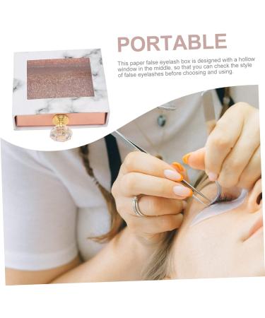 Housoutil 2 Pcs Square Eyelash Box - Portable Fake Eyelash Organizer & Storage Case for Eye Lashes - Ideal Eyelash Packaging Accessories - Buy Online on GoSupps.com