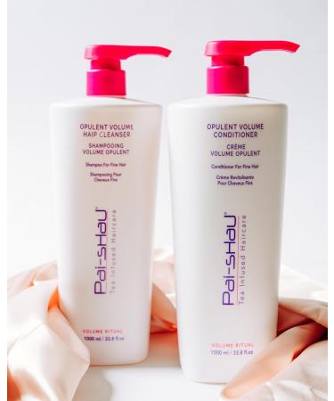 Pai-Shau Opulent Volume Cleanser and Conditioner Duo Set - Volumizing Cleanser and Conditioner for Thin Hair - Provides Improved Volume and Hydration - Shampoo for Women - 33.8 Fl Oz each Volume Duo 1L - Buy Online on GoSupps.com
