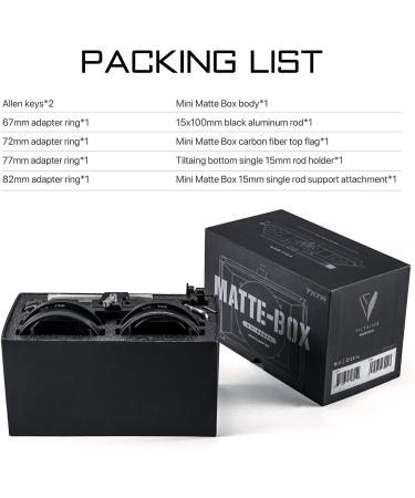 Tiltaing Mini Matte Box - Lightweight Filter Support with Top Flag for DSLR and Cine-Style Cameras | MB-T15 - Buy Online on GoSupps.com