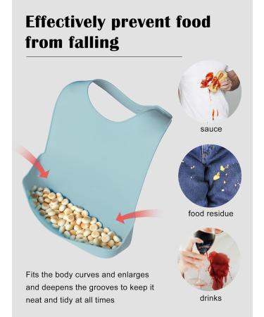 Waterproof Silicone Latz for Seniors | Adult Washable Apron with Velcro Fastener & Collecting Shell | Perfect for Disability Clothing Protection - Buy Online on GoSupps.com