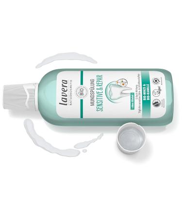 Lavera Mouthwash Sensitive & Repair 400ml | Alcohol-Free Fluoride Organic Mint | Vegan Natural Cosmetics - Buy Online on GoSupps.com