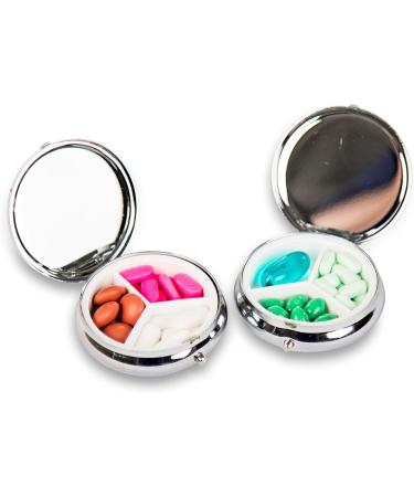 Black Purse Pill Box | Compact & Discreet Small Pill Organizer for Travel & Daily Use - Buy Online on GoSupps.com