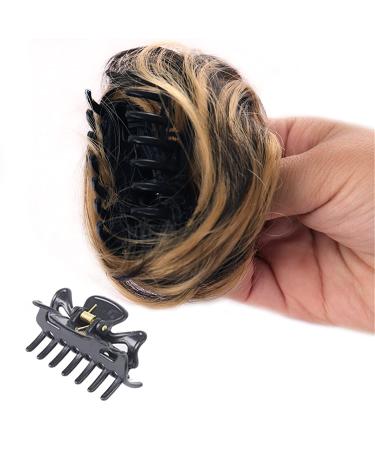 Olacare 2PC Claw Clip Synthetic Hair Bun Extensions for Women - Updo Brown Ballet Bun Hairpieces - Buy Online on GoSupps.com