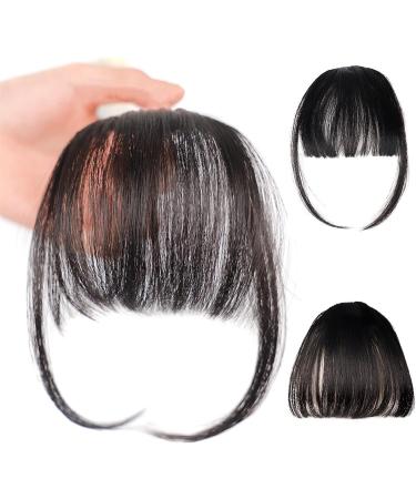 Bangs Clip in Bangs Fake Invisible Synthetic Bangs Front Fringes One Piece Straight Clip in Hair pieces Hair Extensions 3D-neat Flat Air Bangs Fake Hair Accessories for Women Curved Bangs for Daily 1 pcs K20 2# - Buy Online on GoSupps.com