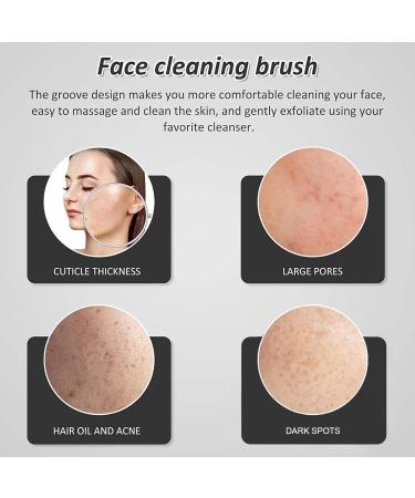 Facial Brush Silicone Body Scrubber | Face Brush Face Exfoliator Blackhead Pore Pad Facial Cleanser Brush For Outdoor Bathroom Travel Home Household Rowces - Buy Online on GoSupps.com