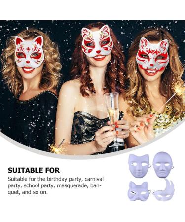 Sevacc 16-Piece DIY Paper Masks - Empty Paintable Costumes for Masquerade & Cosplay - Craft Your Own Unique Masks - Buy Online on GoSupps.com
