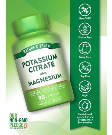 Nature's Truth Potassium Magnesium Citrate Capsules | 90 Count | Vegan Non-GMO & Gluten Free Supplement - Buy Online on GoSupps.com