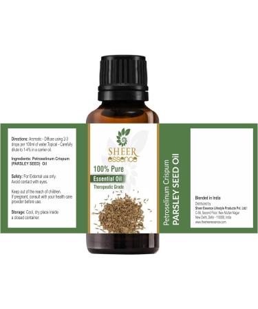 100% Pure Parsley Seed Oil - Natural Therapeutic Grade Essential Oil - Petroselinum Crispum - 1.69 Fl.Oz (50ml) - Uncut & Undiluted - Buy Online on GoSupps.com