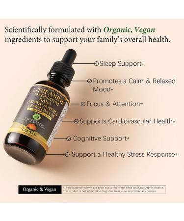L Theanine 400mg Liquid Drops L-Theanine Supplement for Adults & Kids with GABA Magnesium & Ashwagandha Natural Sleep Focus & Relaxation Support Vegan Alcohol-Free Non-GMO 2 FL OZ 2 Fl Oz (Pack of 1) - Buy Online on GoSupps.com