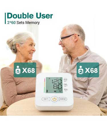 Upper Arm Blood Pressure Monitor with Extra Large Cuff - LCD Screen, Automatic Digital BP Machine for Home and Travel Use (Off-White) - Buy Online on GoSupps.com