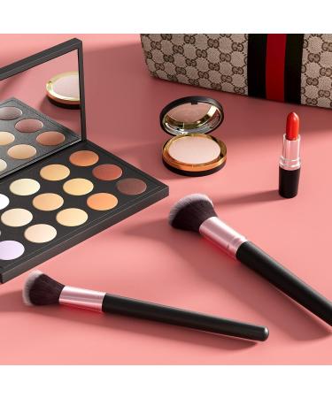 SOLVE Professional 16pcs Makeup Brushes Set with Case - Foundation & Eyeshadow Brush Set - Travel Friendly with Wooden Handles and Soft Synthetic Fiber - Buy Online on GoSupps.com