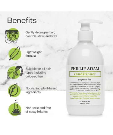 Phillip Adam Fragrance-Free Conditioner 12 oz | Nourishing Hair Care - Buy Online on GoSupps.com