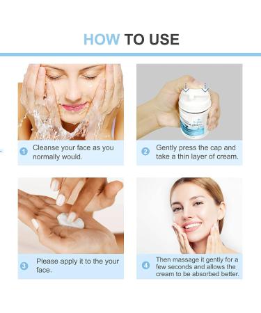 kizenka Moisturiser Cream Hyaluronic Acid Cream Anti Ageing Face Cream Day Cream Moisturiser for Face Neck and Skin - 50ml - Buy Online on GoSupps.com