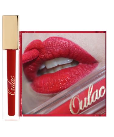 Oulac Red Matte Lipstick for Women  Classic Red Lip Stain Long Lasting Waterproof  No Transfer  Creamy High Pigmented Formula with Rose Oil  Vegan & Cruelty-Free  Classic Red M02  M02 Deep Kiss (Classic Red)