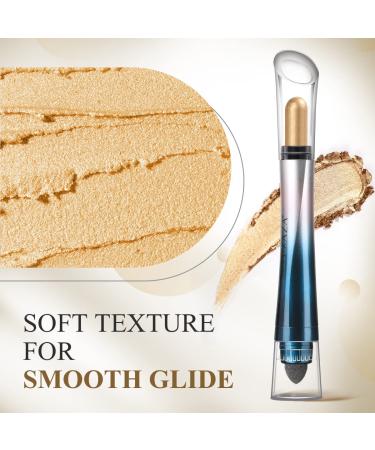 LUXAZA 24H Longwear Champagne Shimmer Eyeshadow Stick - Waterproof, Cruelty-free & Vegan | 1PCS 204 - Buy Online on GoSupps.com
