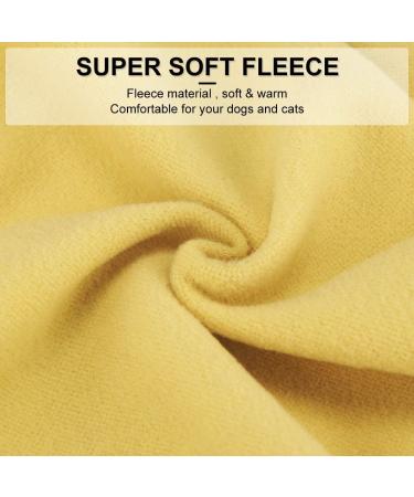 Docio Dog Sweater - Soft & Warm Spring T-Shirt Coat for Small Dogs & Cats - Yellow (1 Pack) - Buy Online on GoSupps.com
