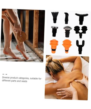 Fomiyes Fascia Massage Heads - 9-Piece Set for Muscle Massage Devices | Black Adapter Tips for Optimal Relief - Buy Online on GoSupps.com