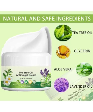  Nuvilo Antifungal cream with tea tree oil moisturizing cream for feet and hands relieves itchy skin - Buy Online on GoSupps.com