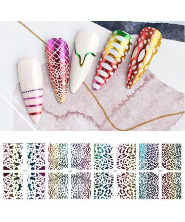 Women Easy To Use Hand-made Accessories Fashion Nail Stickers Self Adhesive Decoration Rainbow(5) Style5 - Buy Online on GoSupps.com