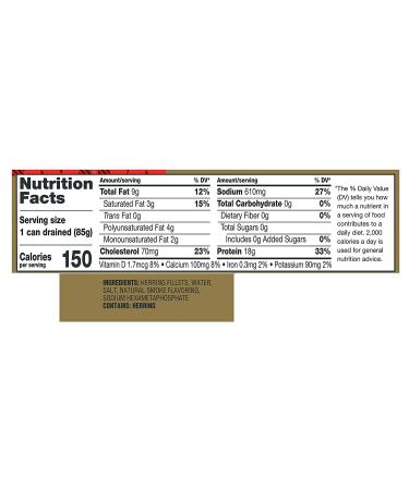 Brunswick Boneless Kipper Style Herring Fillets 3.53 oz Can (Pack of 12) - High Protein, Gluten Free, Keto Friendly - Perfect for Pasta & Seafood Recipes - Buy Online on GoSupps.com