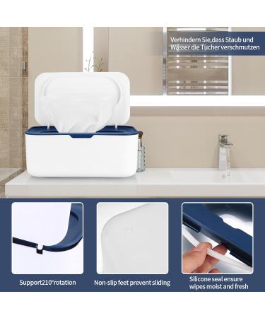 Premium 2-Piece Wet Wipes Box Set - Baby & Toilet Paper Storage Moist Wipes & Napkin Container - International Shipping Available - Buy Online on GoSupps.com