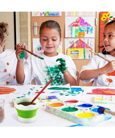 Fivtyily Portable Collapsible Paint Brush Washer with Holder - Green | Perfect for Watercolor, Acrylic, Oil Painting - Buy Online on GoSupps.com