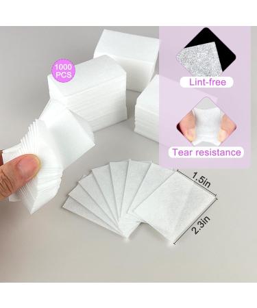 1000 Pcs Lint Free Nail Wipes - Gel Polish Remover Pads + 2 Cuticle Pushers for Home & Salon Manicure - Absorbent Nail Care Essentials - Buy Online on GoSupps.com