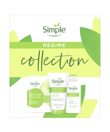 Simple Kind to Skin Regime Gift Set Facial Wash Sheet Mask & Moisturiser Perfect for Any Occasion 3 piece