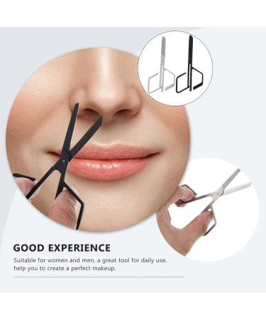 FRCOLOR Stainless Steel Hair Scissors - Professional Nose Hair & Beard Trimming Tools (2pcs) | Multi-Function Small Scissors for Precision Grooming - Buy Online on GoSupps.com