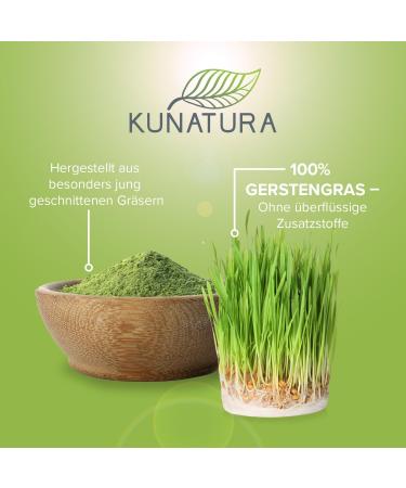 Buy Kunatura Organic Barley Grass Tablets - 300 High-Dose 500mg - Made in Germany - 100% Pure - International Shipping Available - Buy Online on GoSupps.com