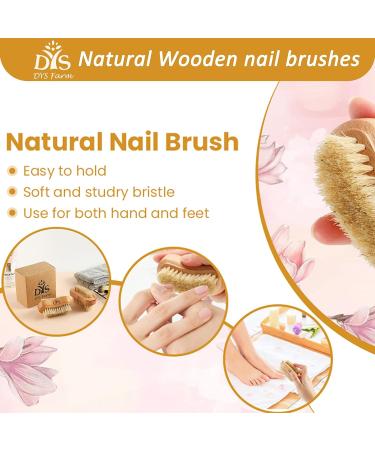 Wooden Fingernail Nail Brush - Natural Boar Sisal Bristle Cleaner for Men, Women, Kids - Buy Online on GoSupps.com