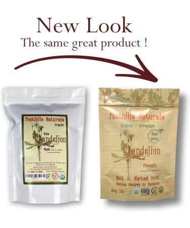 Foothills Naturals Dandelion Root Dry Raw Organic - 1 Pound / 454g Cut - Buy Online on GoSupps.com