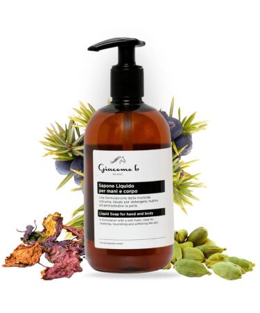 Giacomo B Liquid hand and body soap gentle facial cleanser with nourishing and rebalancing spikenard essential oil with an enveloping fragrance - 500 ml