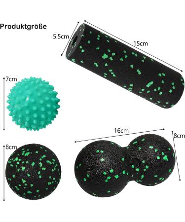 XINGFUDM 4-Piece Massage Ball Set for Muscle Relief | Fascia Balls & Rollers with Storage Bag - Buy Online on GoSupps.com