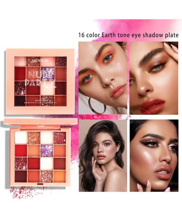 Eye Shadow Pallets for Women - Makeup Pallet Red Eyeshadow 16 Colors - Long Lasting Highly Pigmented Makeup Palettes Red Eye Shadow Matte Shimmer Women Girls Kagrote - Buy Online on GoSupps.com