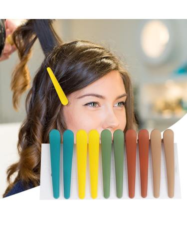 10 Pack Colorful Duck Beak Clips - Non-Slip Alligator Hair Clips for Easy Styling | Perfect for Thick & Thin Hair - Buy Online on GoSupps.com