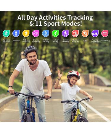 Hofit Kids Fitness Tracker Watch - Pedometer Heart Rate Monitor & Sleep Tracker IP68 Waterproof 2 Bracelets Ideal Gift for Boys & Girls - Black - Buy Online on GoSupps.com