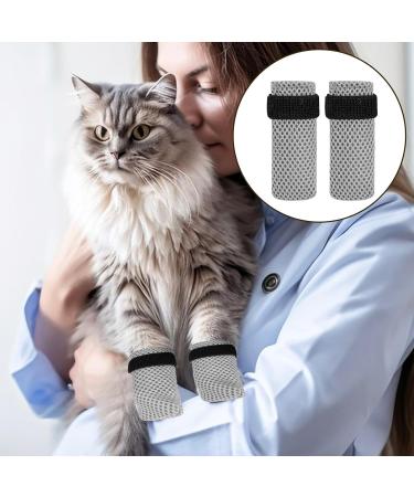 KALIONE Cat Boots 4 Packs cat Claw Covers Black Anti Scratch Cat Mittens Breathable Mesh Cat Foot Covers Adjustable Cat Claw Protectors for Indoor Cats Pet Bathing Cutting Nails Grey - Buy Online on GoSupps.com