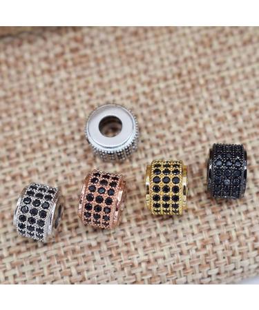 DIYEAH 10 Pcs Crystal Beads Black Ab Rhinestones Rhinestone Loose Bead Charm Bracelet Crystals Bracelet Black Rhinestones Bracelet Accessories Craft Micro Setting Metal Beads Goldenx2pcs 0.6*0.6cmx2pcs - Buy Online on GoSupps.com